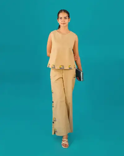 Beige Auto Chic Co-Ords