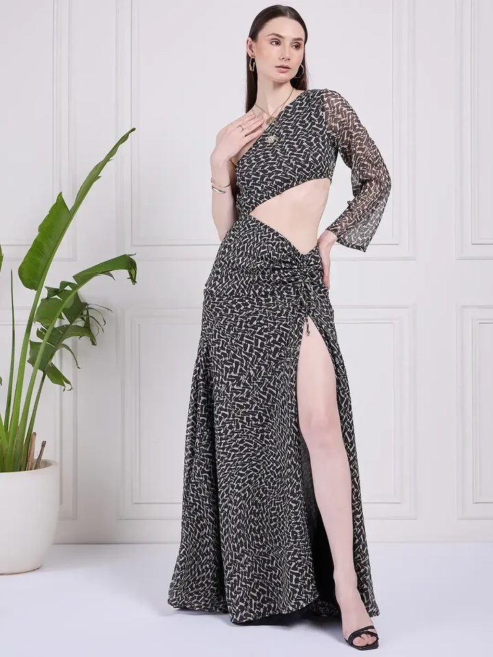 Cutout One Shoulder Dress