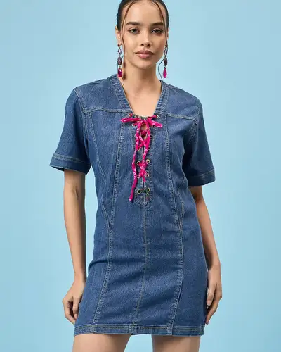 Deep Dive Dark Blue Denim Dress