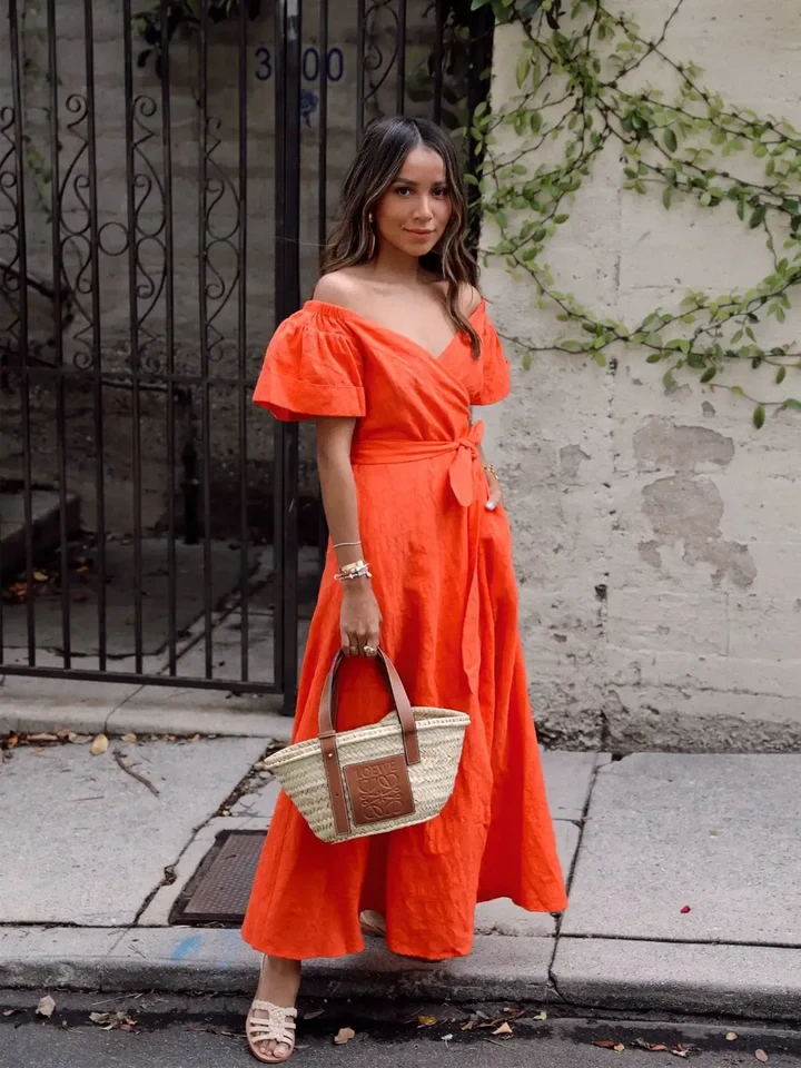 Obsessed With Orange Cotton Dress
