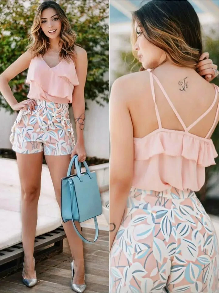 Pink Ruffled Top