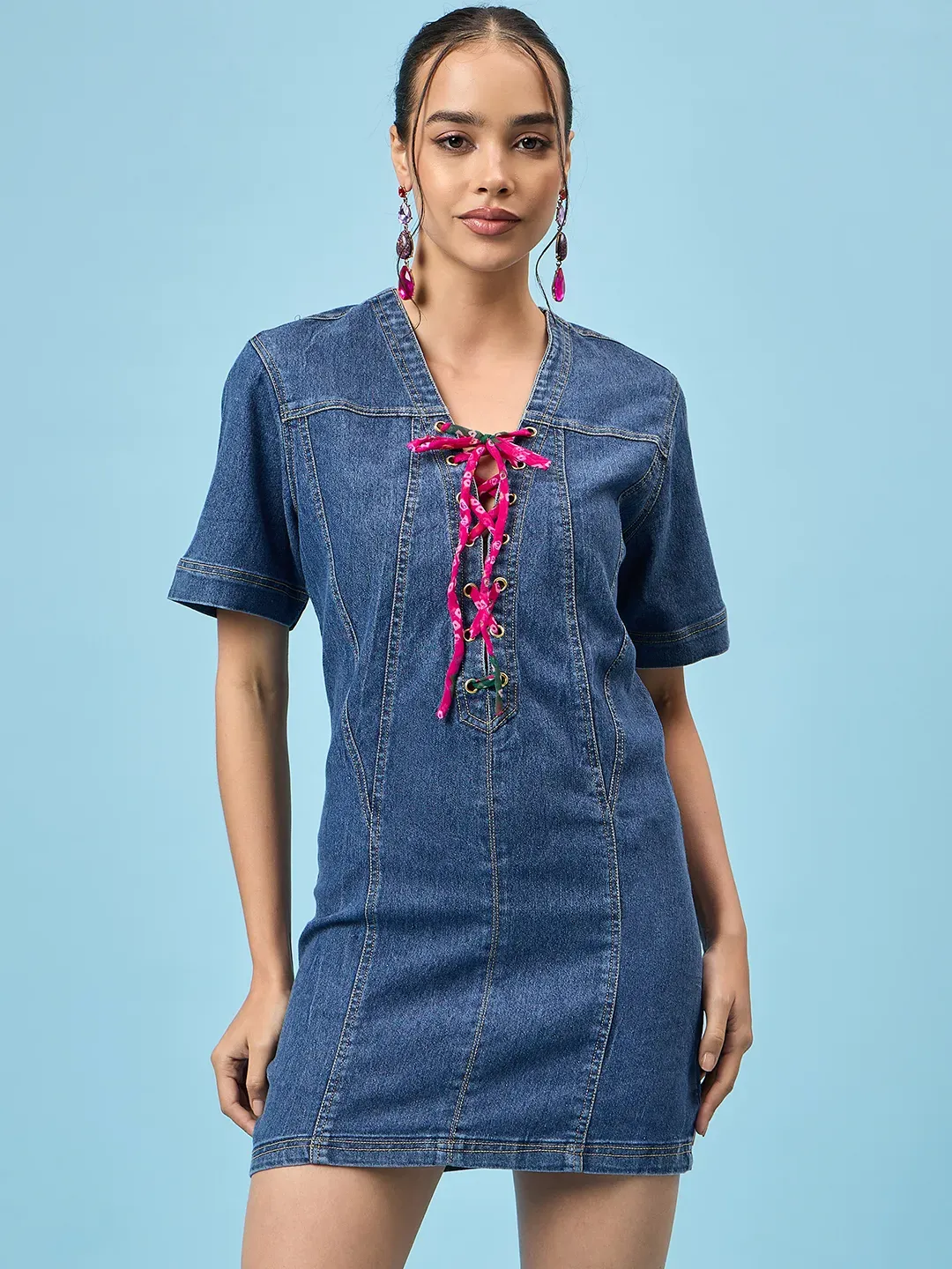 Deep Dive Dark Blue Denim Dress