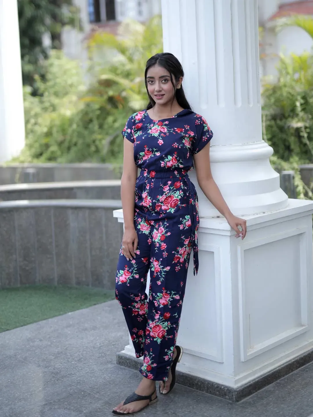 Floral Print Jumpsuit