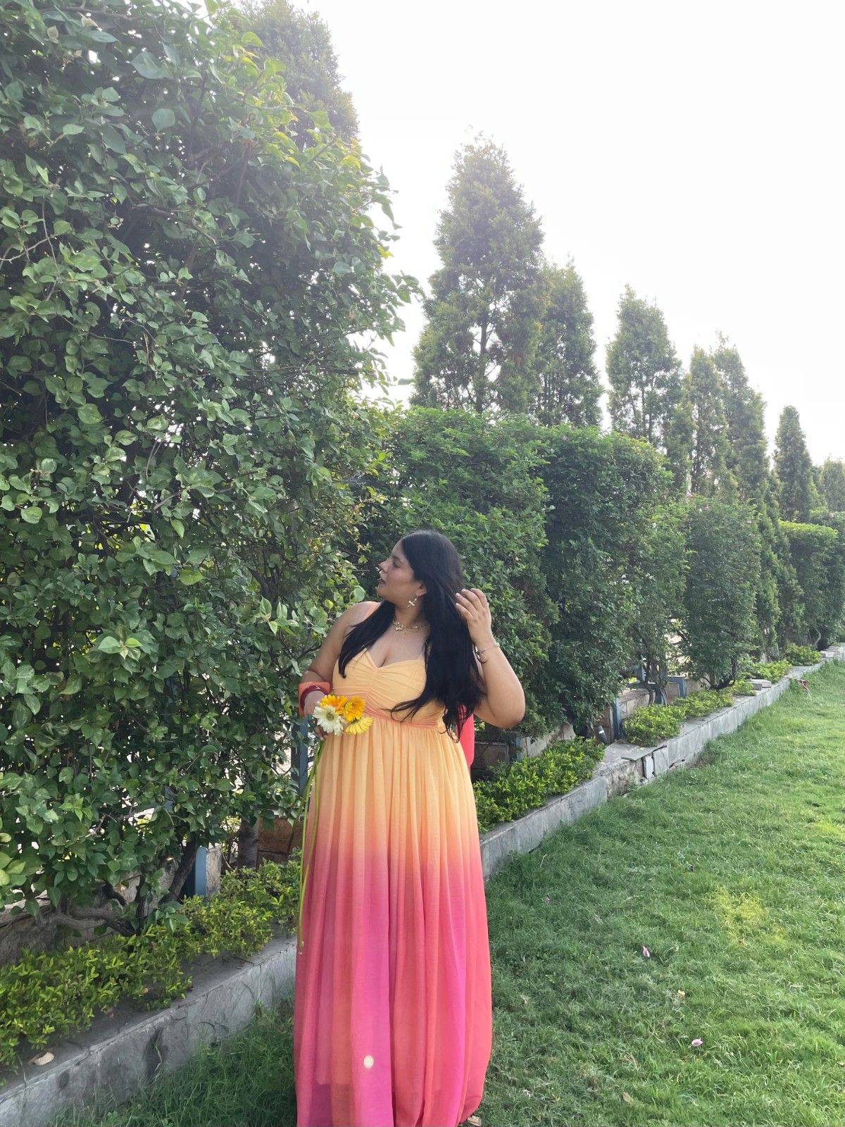Gathered Tulle Dress