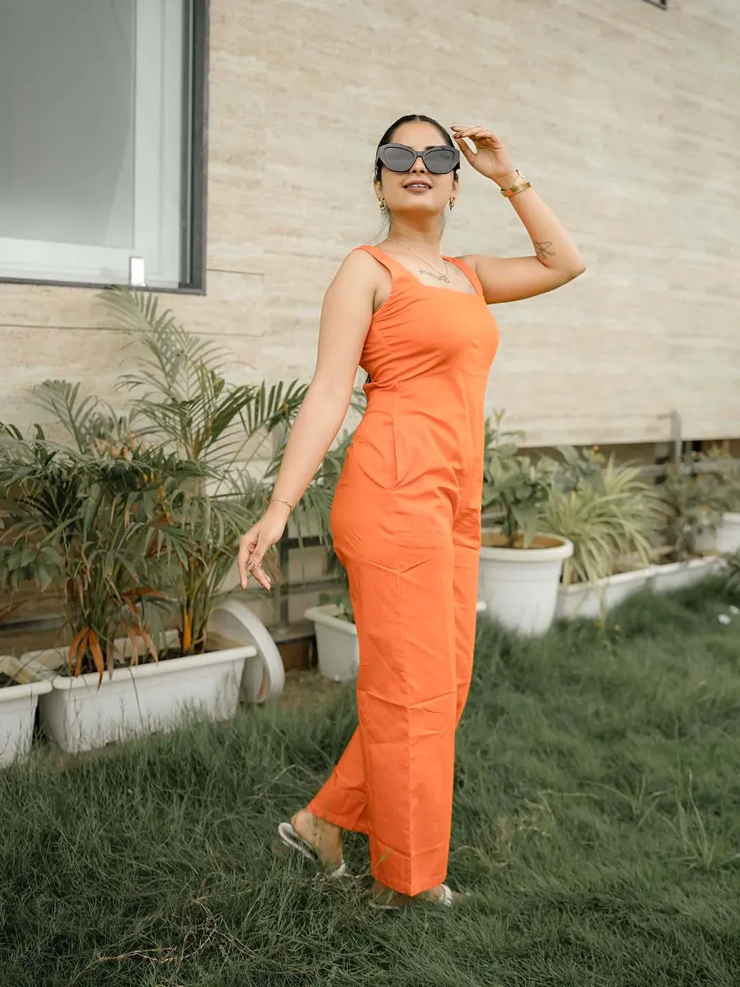 Tangerine Orange Jumpsuit