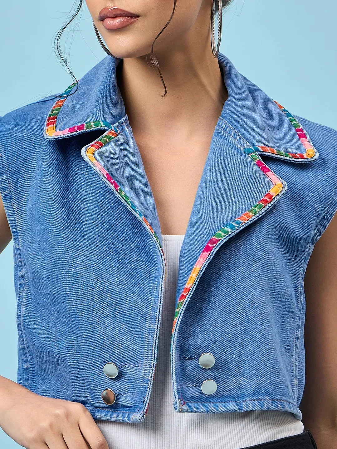 Urban Edge Crop Denim Jacket