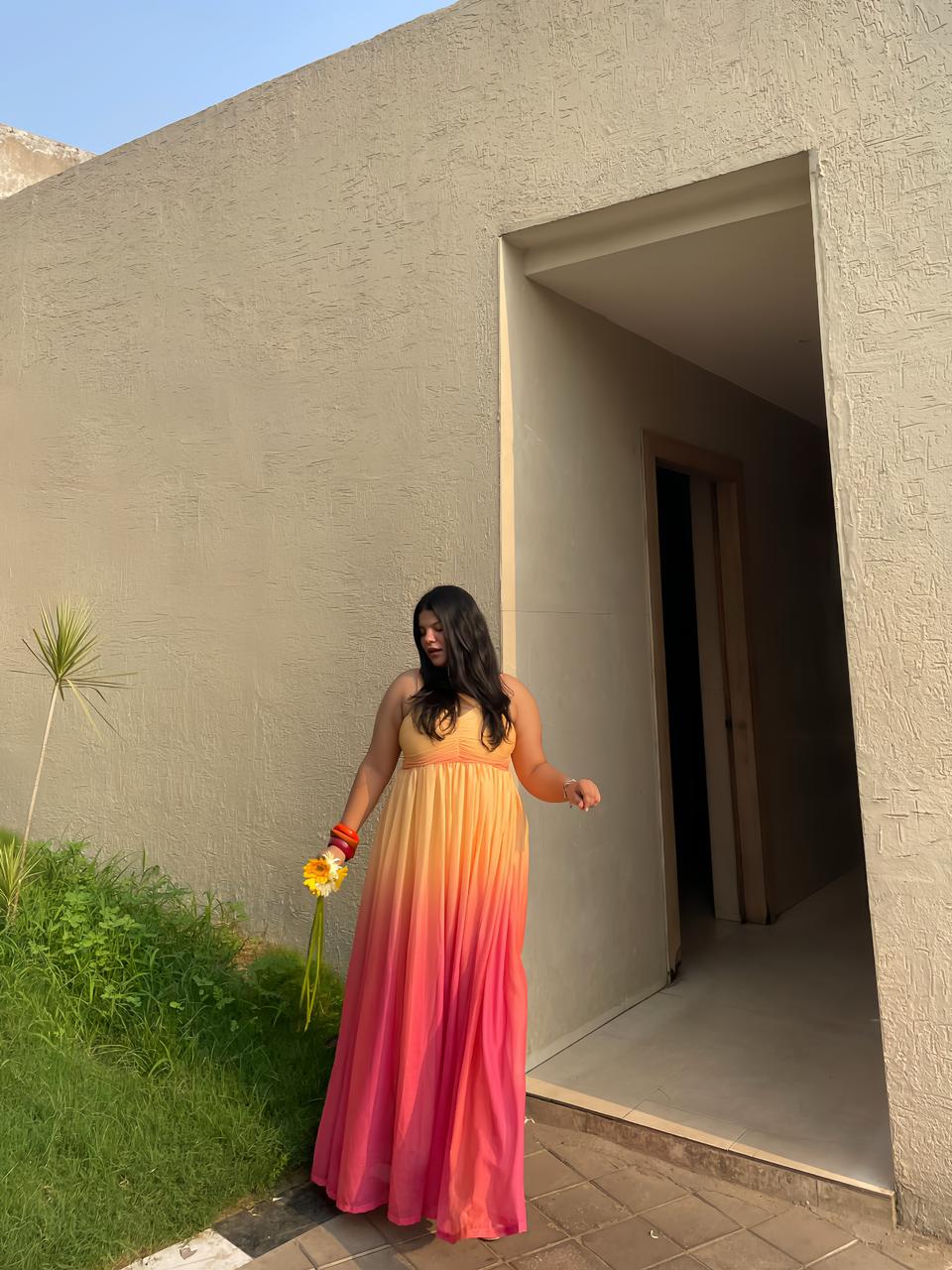 Gathered Tulle Dress