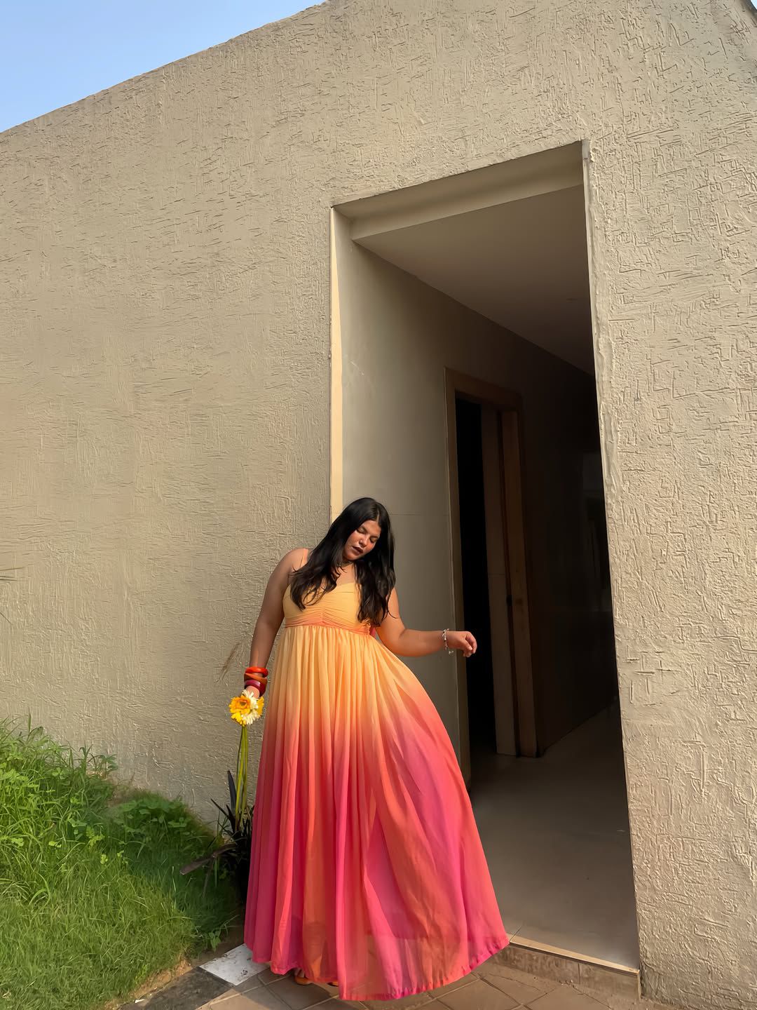 Gathered Tulle Dress