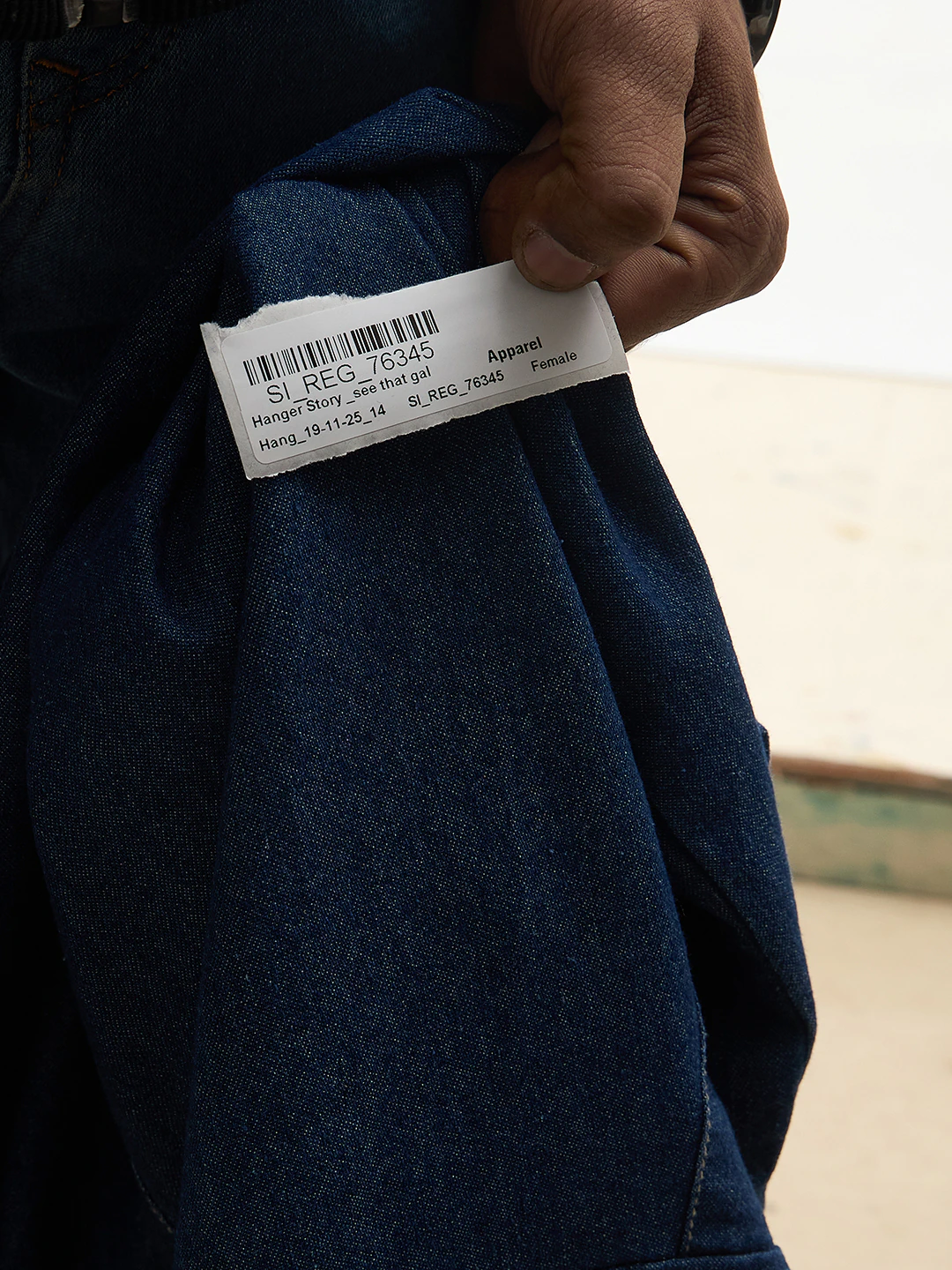 Dark Blue Tube Denim Dress