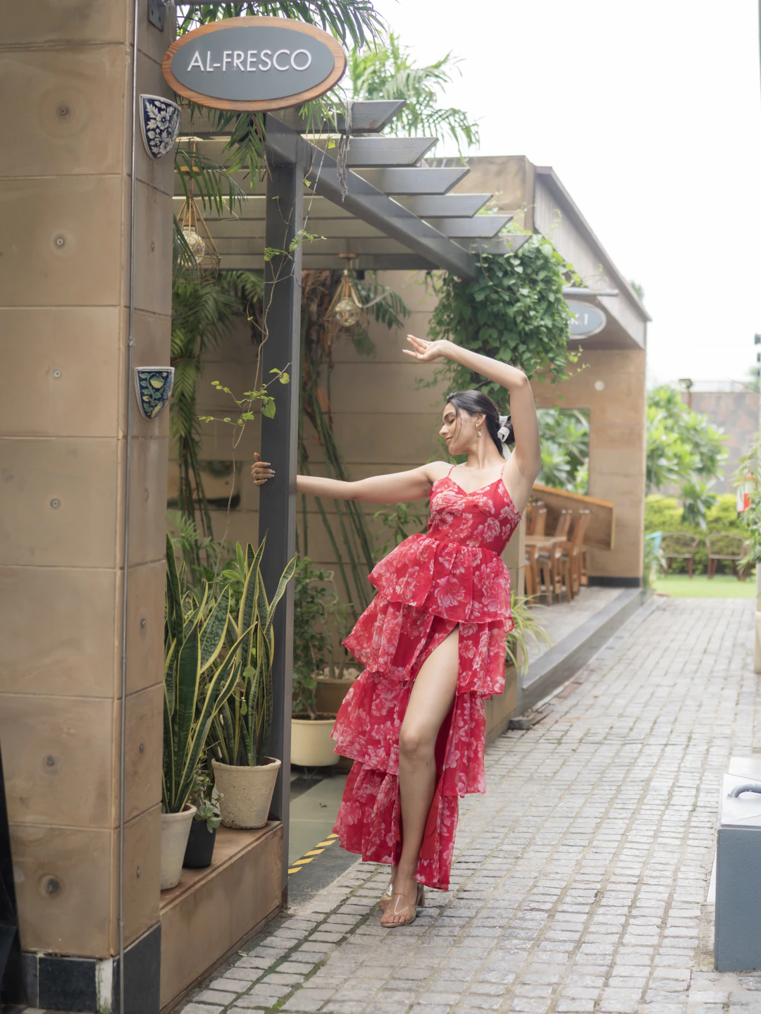 Red Floral Dress