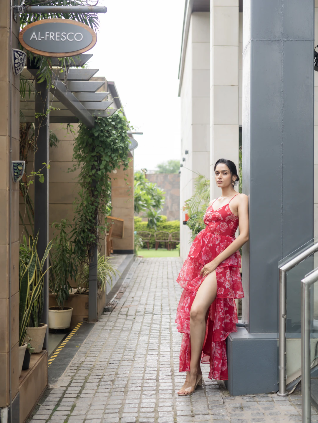 Red Floral Dress