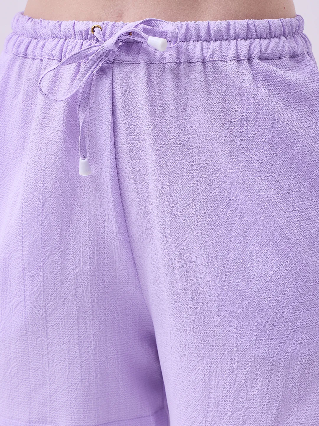 Lavender Shirt & Shorts Co-ord Set