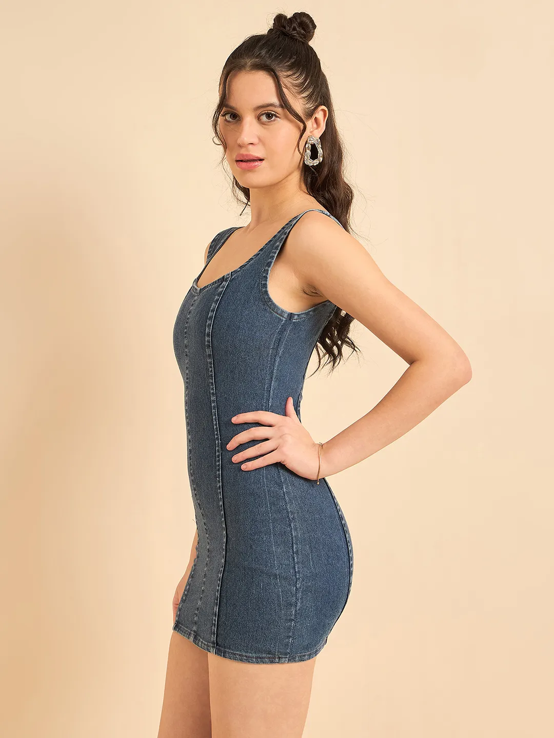 Twilight Trench Panelled Denim Dress