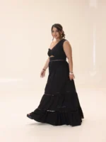 Dramatic Black Tiered Dress