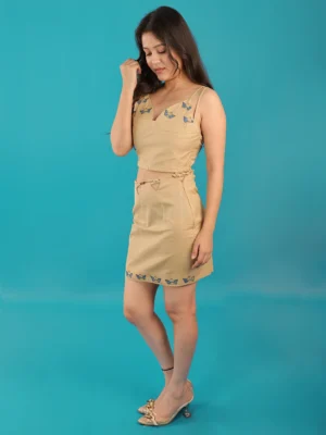 BEIGE MEMORIES ALOT SKIRT & TOP CO-ORDS4