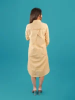 BEIGE TWIN-FIN SHIRT DRESS2