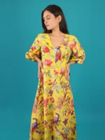 Citrus Bloom Cotton Dress