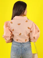 ORANGE CANDY CRUSH CROP SHIRT