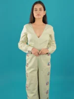 PASTEL GREEN DRIVE-IN JUMPSUIT