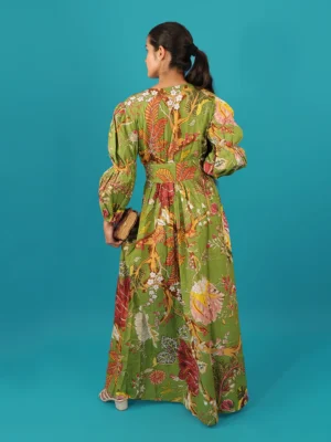 PISTACHIO GREEN SPRINGTIME SPICE A-LINE DRESS