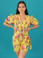 YELLOW SPRING FLING PLAYSUIT