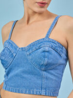 Blue denim corset Top n skirt