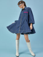 DARK BLUE DENIM DALLIANCE DRESS