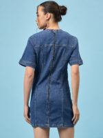 DEEP DIVE DARK BLUE DENIM DRESS