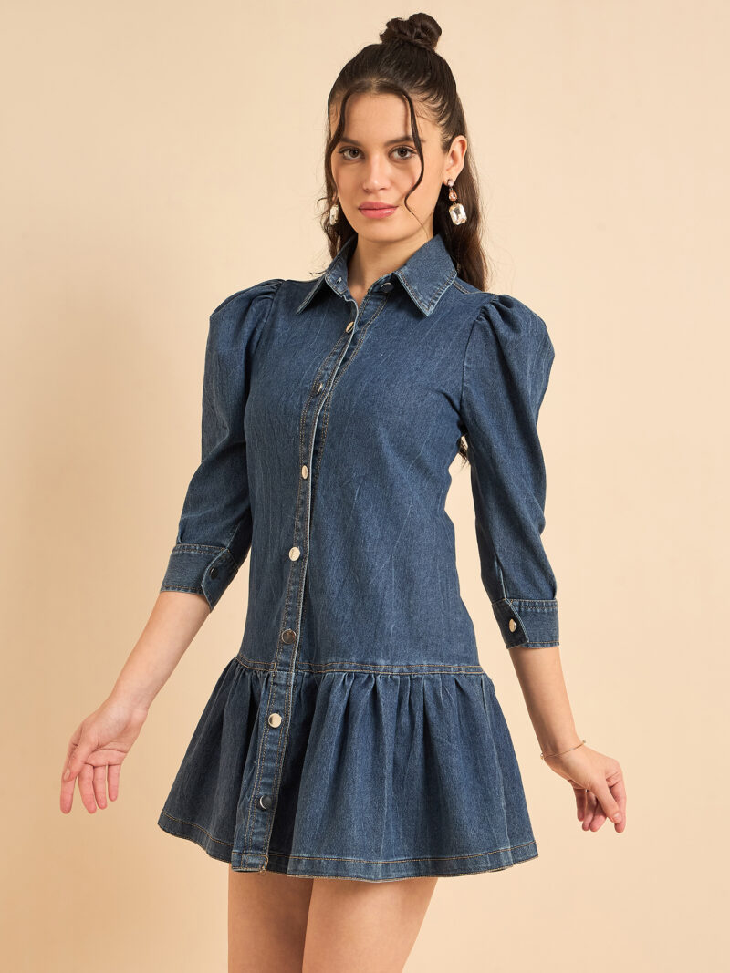 Heartfelt indigo Denim shirt dress