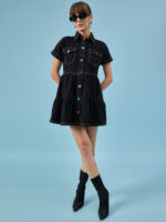 MIDNIGHT LAYERS DENIM DRESS