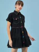 MIDNIGHT LAYERS DENIM DRESS